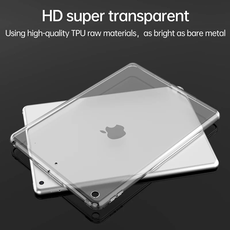 TPU Transparent Silicone Case For iPad 10th generation Mini 6 Air 5 10.9 Shockproof Cover For iPad 10.2 7th 8th 9th Pro 11 12.9