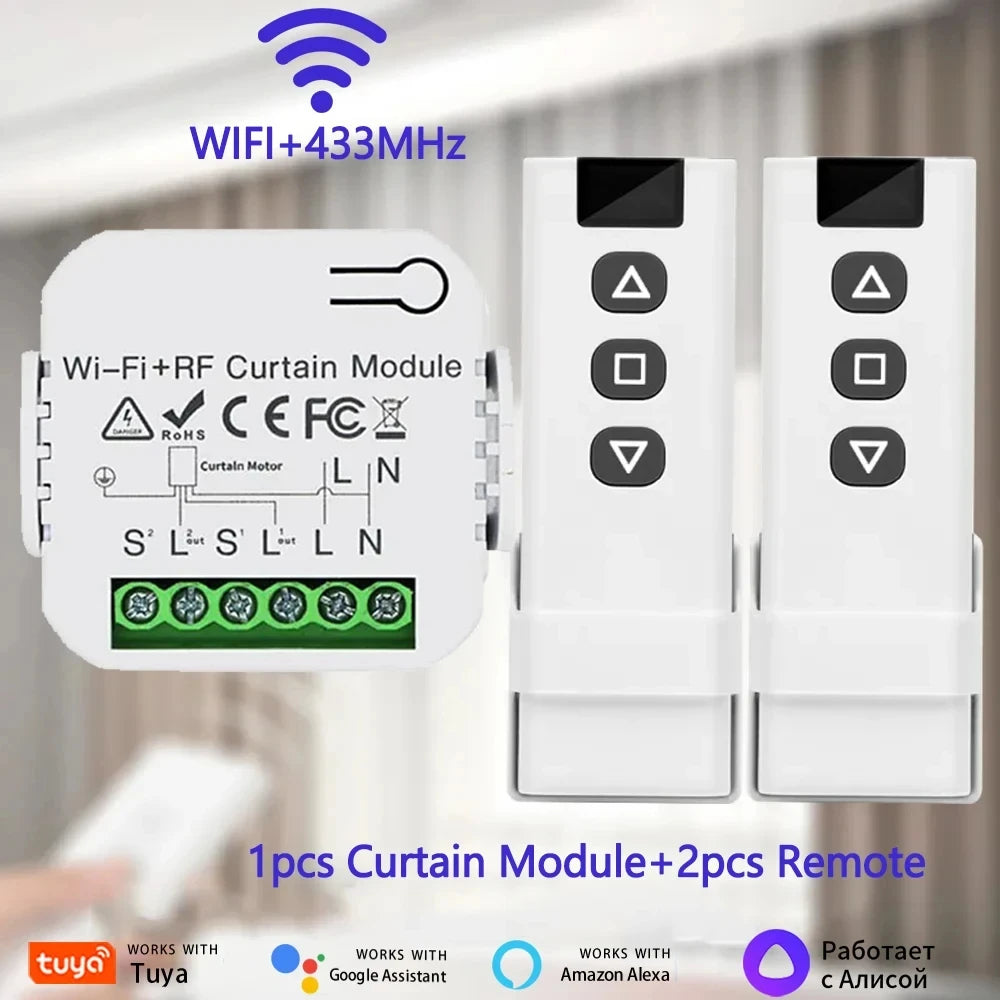 Tuya WiFi Smart Curtain Switch Controller Shutter Shutter Motor Control Smart Life APP Control Alexa Google Home Voice Control