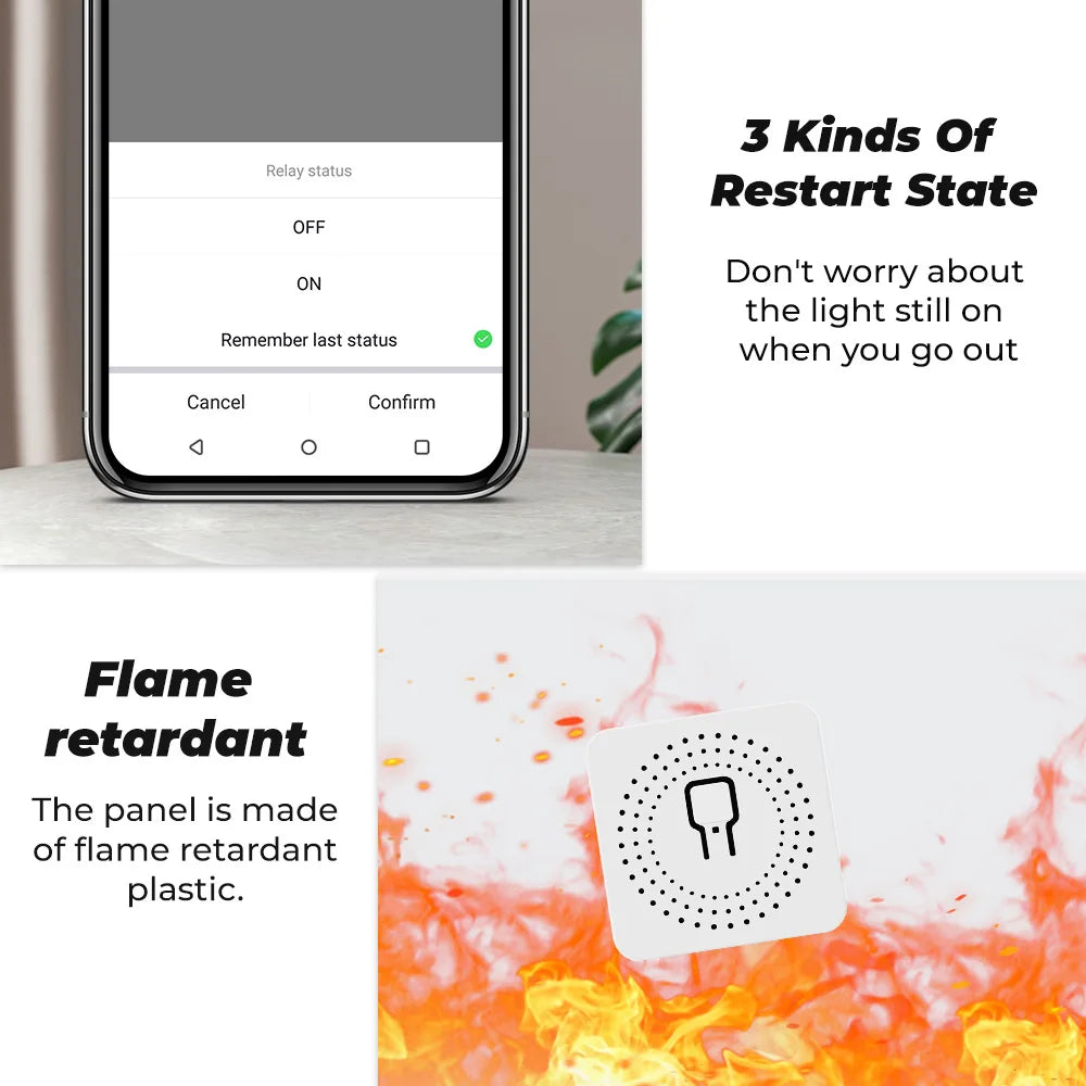 Wifi Smart Switch Ewelink APP 16A Mini Light Switches 2 Way Wireless Smart Home Automation Breaker Voice for Alexa Google Alice