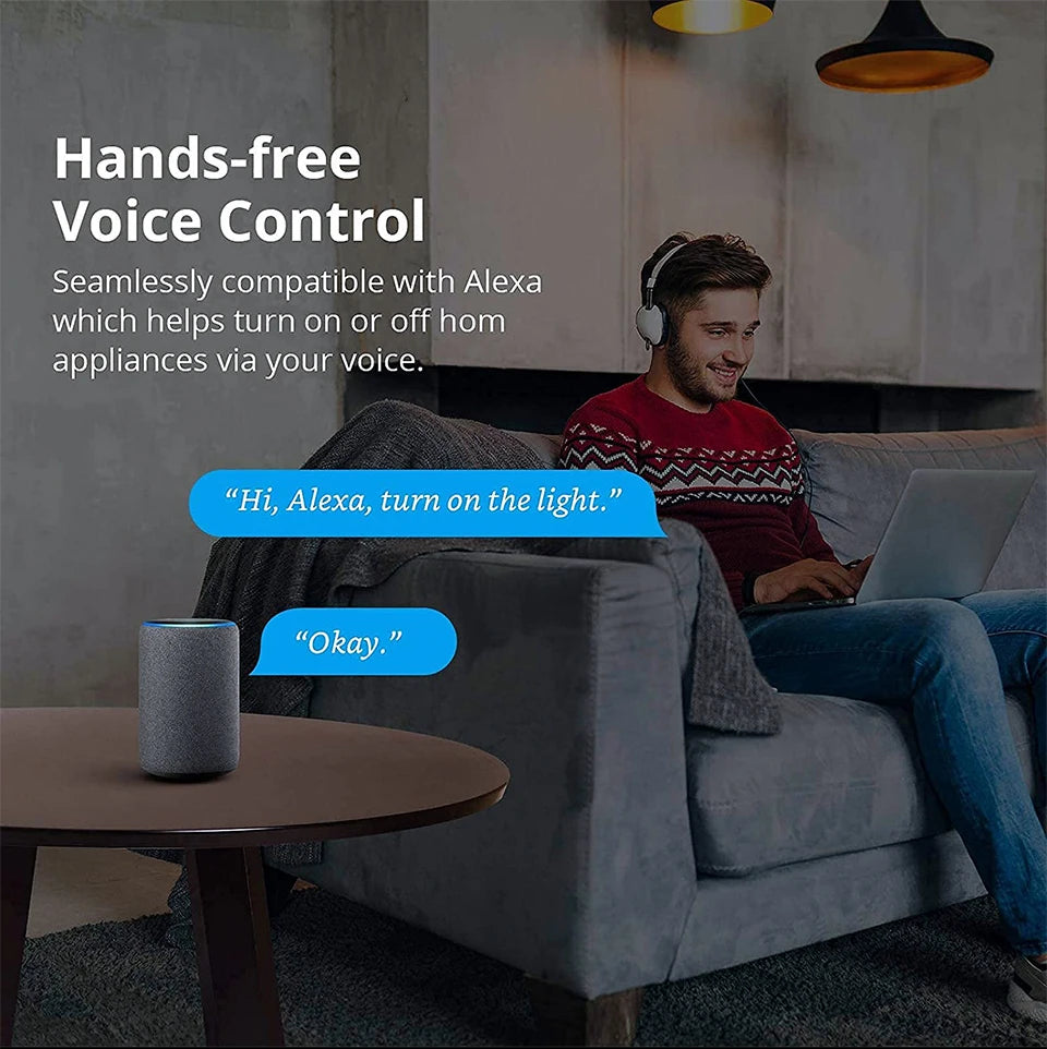 16A 20A Tuya WiFi Smart Switch 2-way Control Mini Smart Breaker Work With Smart Life Alexa Google Home Alice