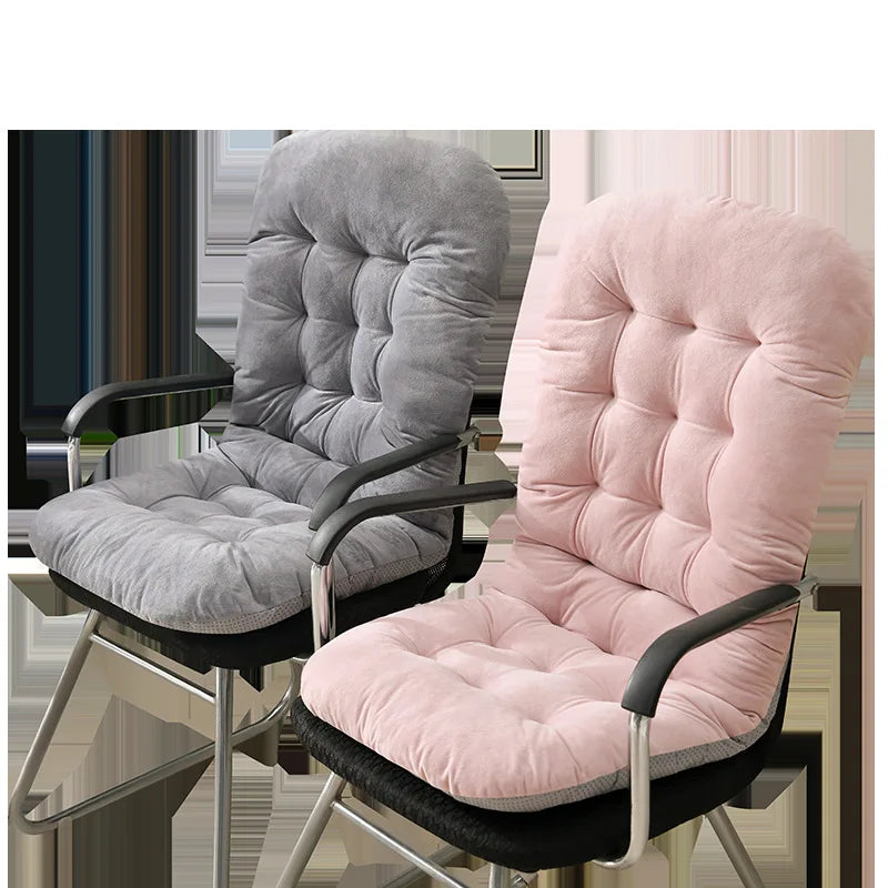 Ultra-Soft Fleece Integrated Seat and Back Cushion, Thickened Winter Pad for Bench, Office Chair, Lounge Chair & Rocking Chair