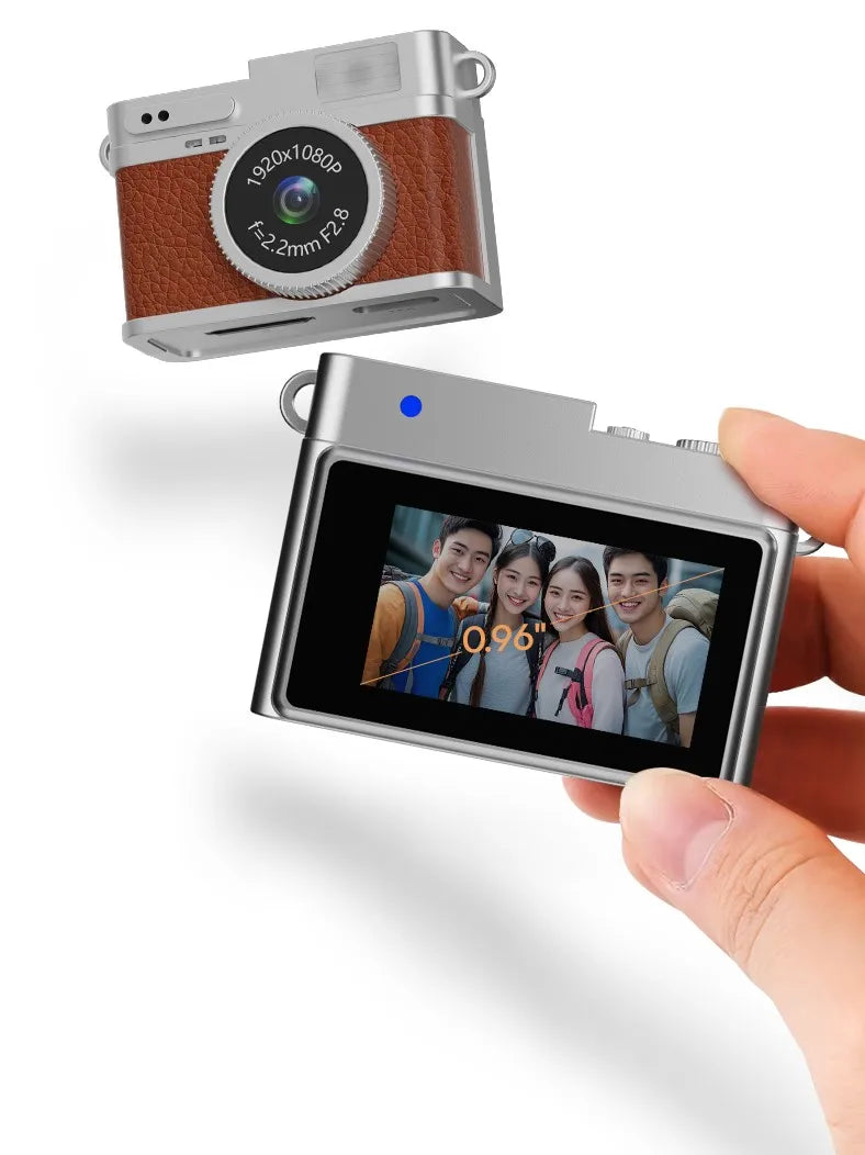 Retro Digital Camera 1080P Video Recorder LED Fill Light 0.96 Inch IPS Screen Portable Mini Digital Camera