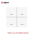 Tuya Zigbee 3.0 Smart Scene Button Switch – 1/2/3/4 Gang Wireless Remote Controller – Works with Smart Life/Tuya App & Home Assi
