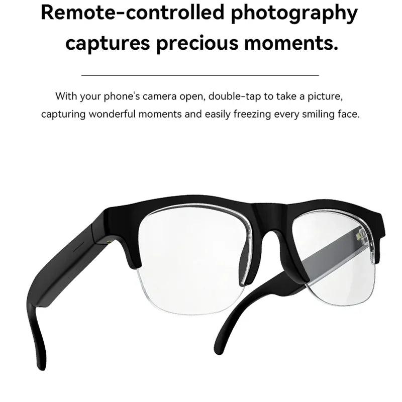 Smart AI Bluetooth Sunglasses Glasses Call Outdoor Sports Headphones HIFI Black Technology Anti-touch UV For Men And Women New