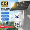 JOOAN 4K 6MP WiFi Surveillance Camera Solar Outdoor CCTV Camera With Solar Panel Dual Lens PTZ IP Cam Security Protection