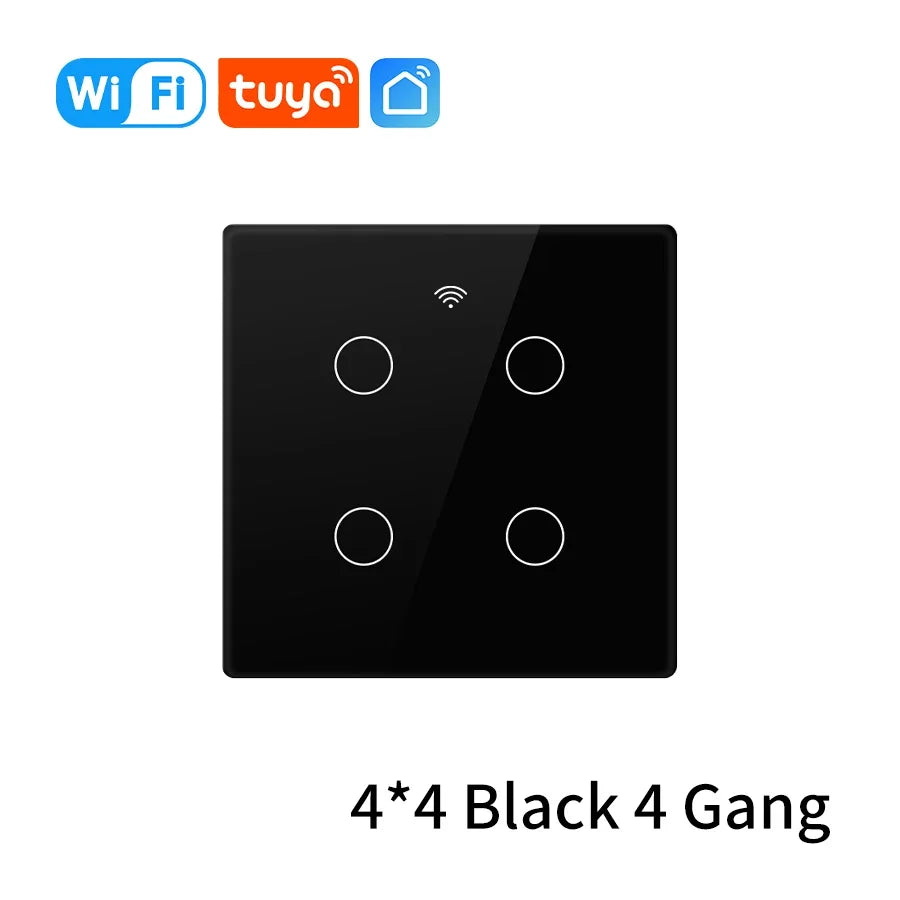 WiFi Smart Switch Brazil Standard 4x4 Size Tuya Smart Life Touch Sensor 4/6 Gang Light Switch Voice Control Alexa Google Home
