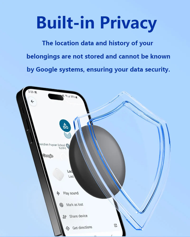 Smart Android Tracker work with Google's Find Hub App for Samsung Moto Finder Items Security Locator Protective Shell Optional