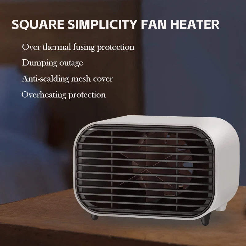 Desktop Electric Heater 600W Fast Heating Constant Temperature Wide-angle Warm Supply Low Noise Mini Home