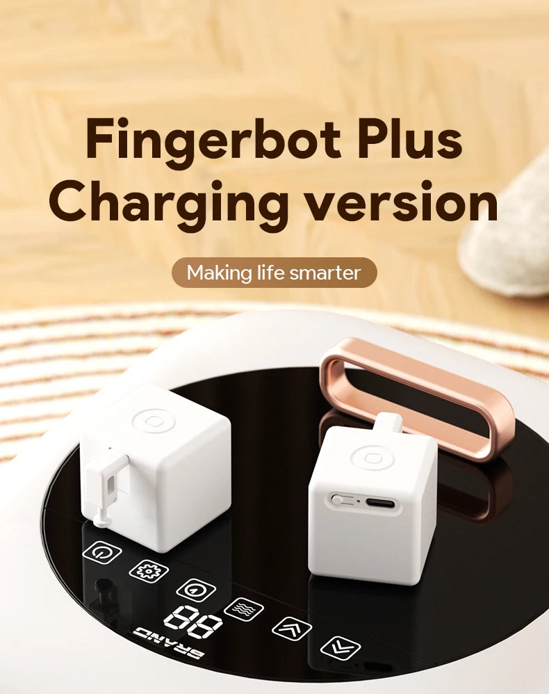 Tuya Zigbee Bluetooth Smart Touch Fingerbot Plus USB Rechargeable Switch Button Pusher Arm Fingerbot Via Alice Alexa Google Home