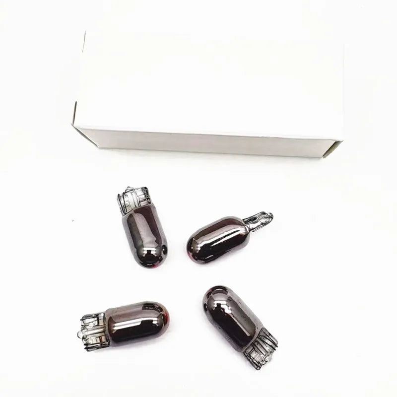 2pcs W5W T10 194 158 Silver Plated Chromium Car Halogen Lights 12V 5W Amber/Orange Lamp Instrument Reading Light Interior