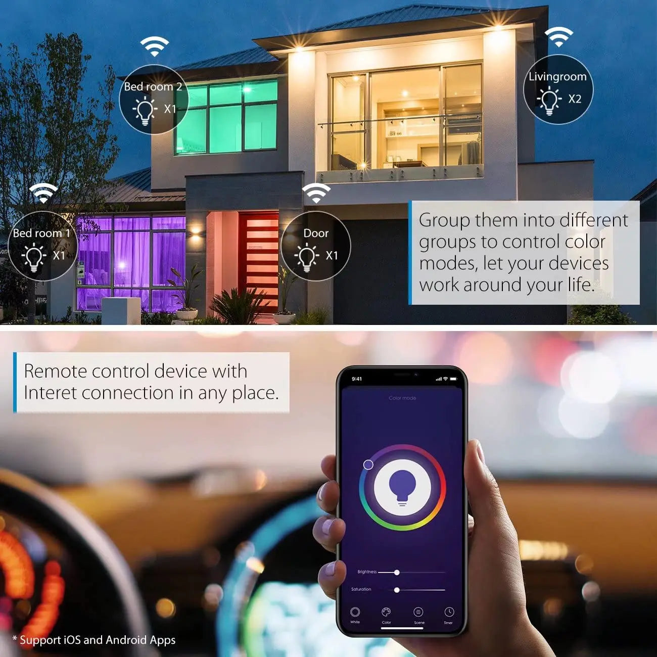 Ewelink WiFi Zigbee Smart Bulb E27 LED Lamp RGB+WW+CW 18W 15W Bulb Works With Alexa Google Home Alice Required Zigbee Hub
