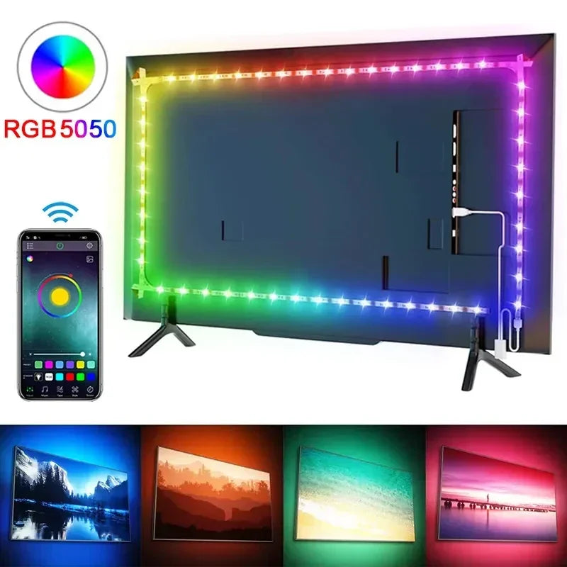 1/2/3/5M LED Strip Light Color Changing APP Music Sync RGB USB Flexible Lights For Children Gaming Room Home Party TV Backlight