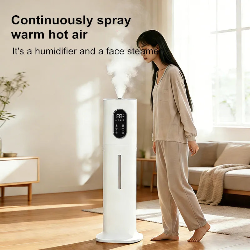 8L Smart Humidifier for Large Room, Ultra Quiet Mist Cooler with Auto Humidity Control, 360° Nozzle, Timer - Ideal For Home