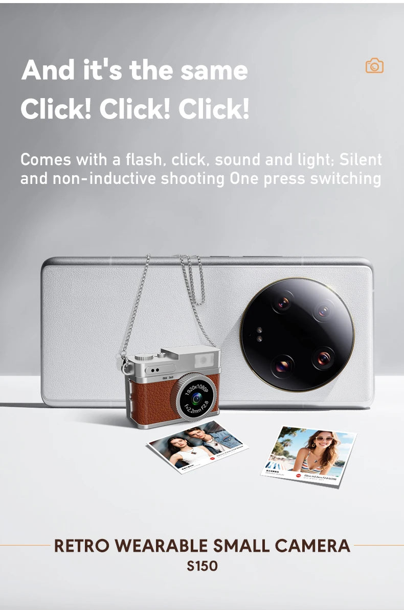 Retro Digital Camera 1080P Video Recorder LED Fill Light 0.96 Inch IPS Screen Portable Mini Digital Camera