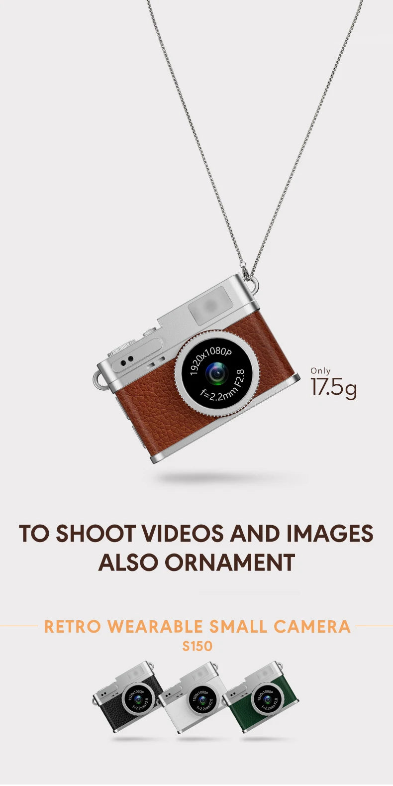 Retro Digital Camera 1080P Video Recorder LED Fill Light 0.96 Inch IPS Screen Portable Mini Digital Camera