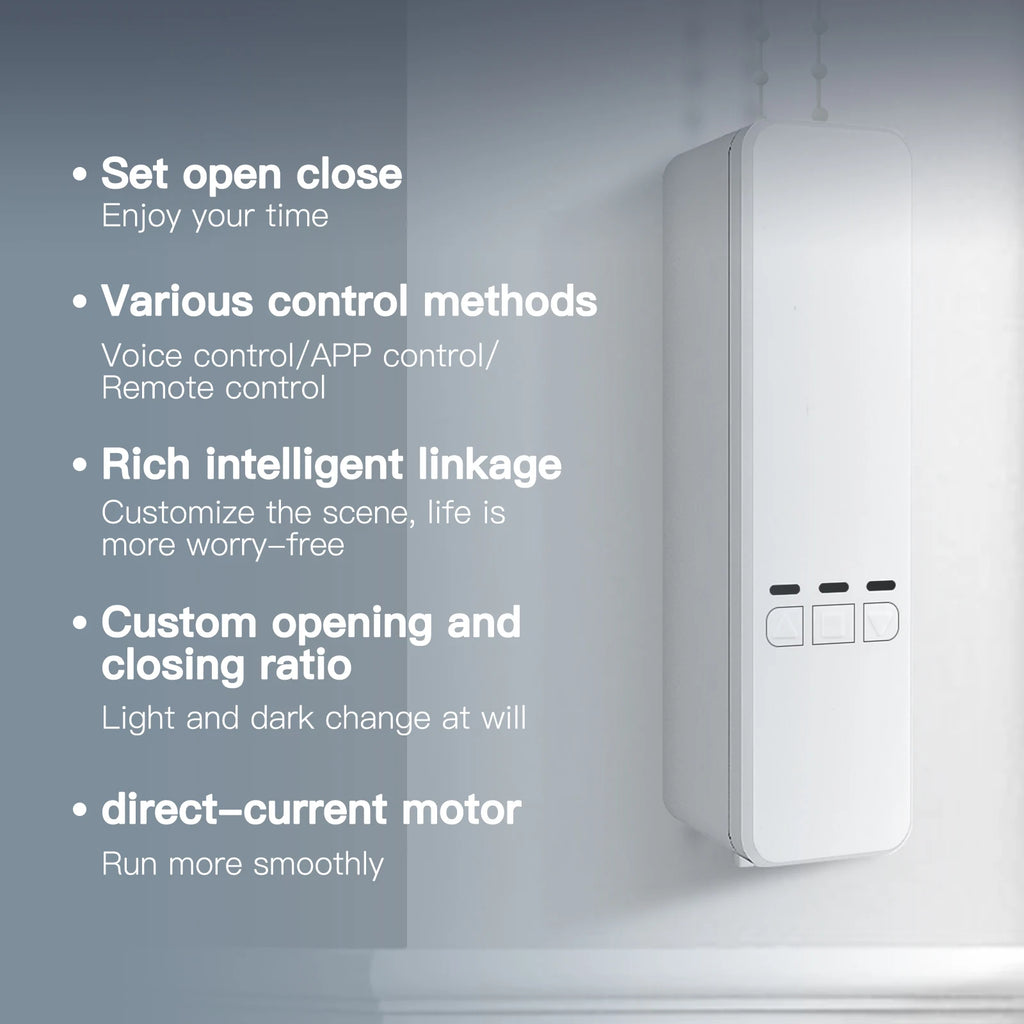 MOES Tuya WiFi Smart Motor Electric Chain Roller Blinds Shade Shutter Drive RF Remote Kit Smart Life App via Alexa/Google