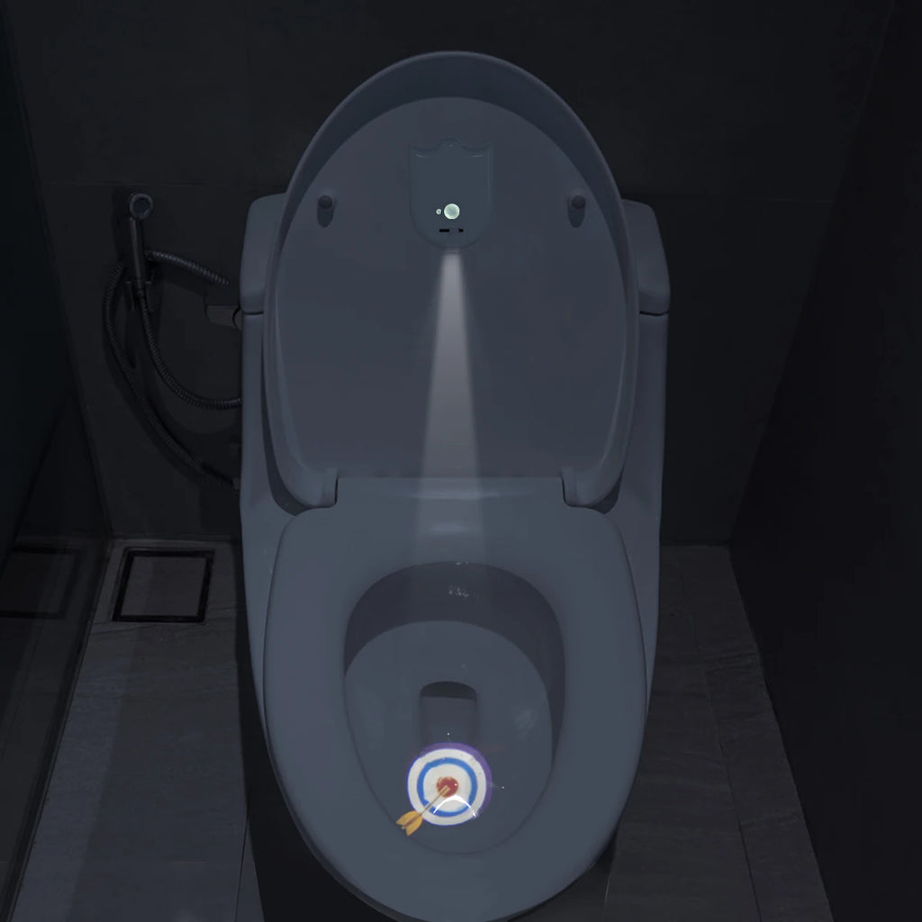 Motion Sensor LED Backlight Toilet Projection Lamp Creative Toilet Mini Night Lamp Toilet Bowl Seat Sensor Lighting Lamp