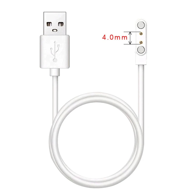 Magnetic Charge Charging Cable For Smart Watch For 2 Pins 2.84/4/7.62mm Distances Black Novel USB Power Charger Cables Universal