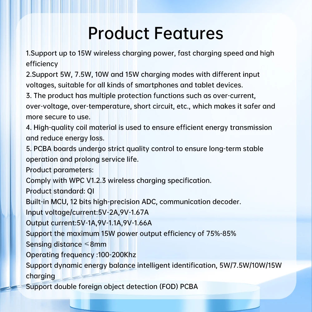 15W Dual Coil Wireless Charging Module Wireless Charger PCBA Multi-Purpose Home Car Device Wireless Charger Module