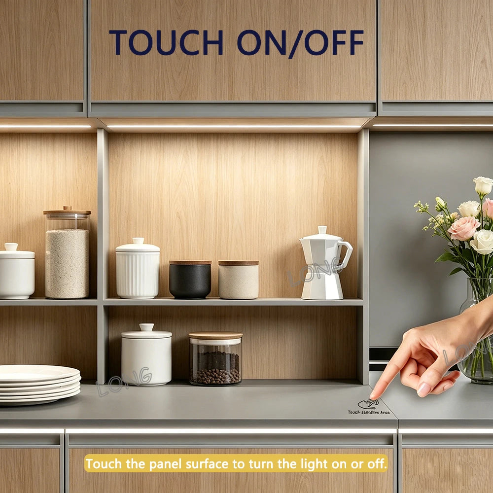 Touch Switch Sensor AC220V LED Cabinet Closet No-Drilling Penetrating Wood Panel Hidden Touch Sensor For Wardrobe Cupboard