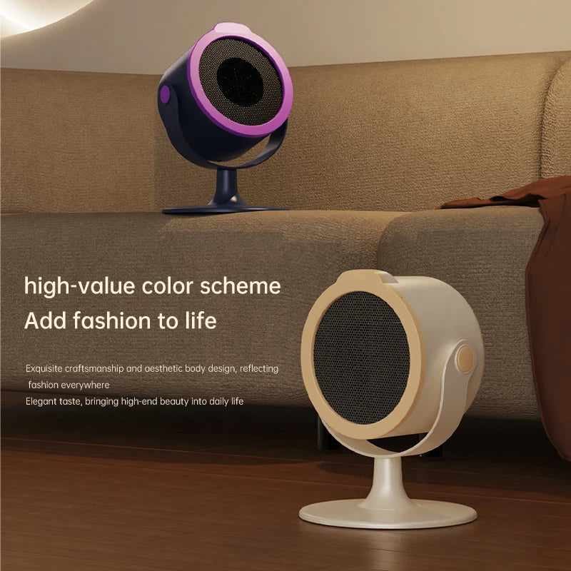 500W Electric Heater Quick Heating Compact 90° Adjustable Angle Portable Desktop Heater Silent Energy Efficient For Home Office