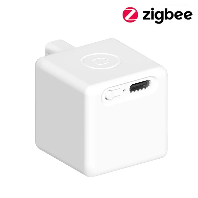 Tuya Zigbee Bluetooth Smart Touch Fingerbot Plus USB Rechargeable Switch Button Pusher Arm Fingerbot Via Alice Alexa Google Home