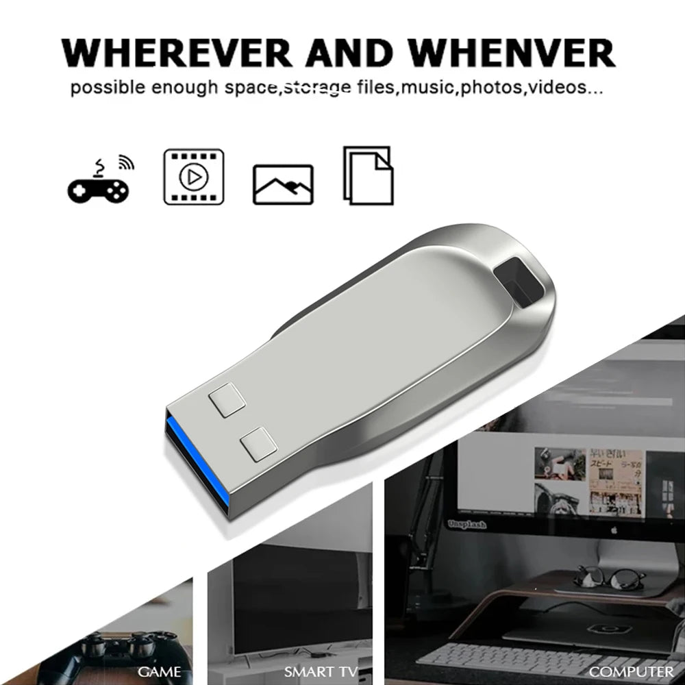 512GB Pen Drive USB Memory Stick 256GB Metal Pendrive High Speed Memoria USB 128GB 64GB USB 3.0 Flash Drive For Lenovo Equipment
