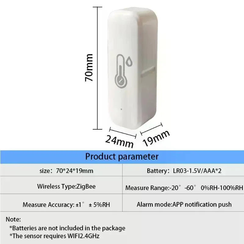 Smart Temp Humidity Sensor App Control Compatible For Home Office Greenhouse Use