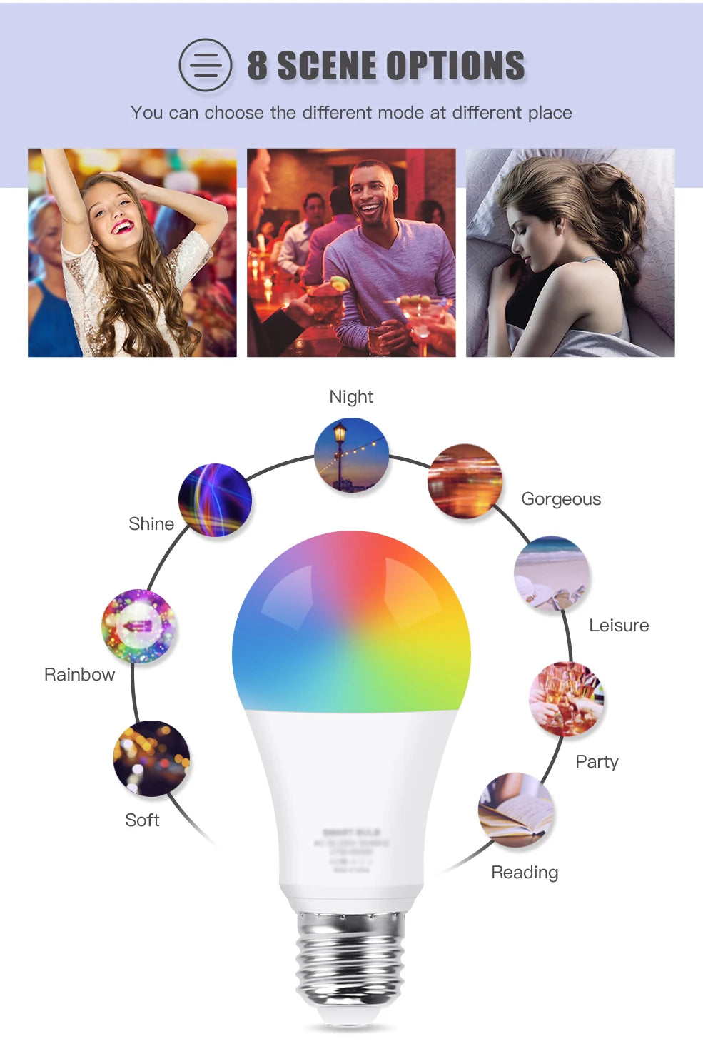 Ewelink WiFi Zigbee Smart Bulb E27 LED Lamp RGB+WW+CW 18W 15W Bulb Works With Alexa Google Home Alice Required Zigbee Hub