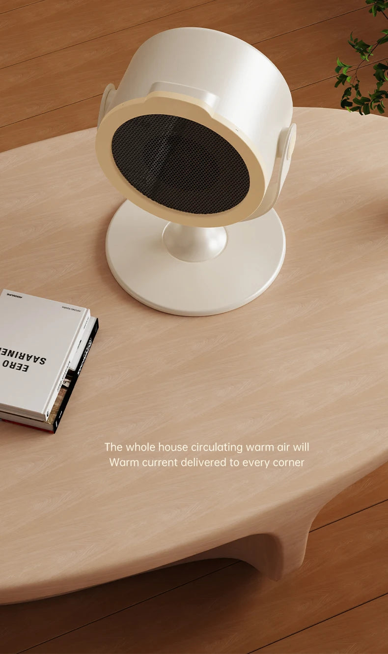 500W Electric Heater Quick Heating Compact 90° Adjustable Angle Portable Desktop Heater Silent Energy Efficient For Home Office