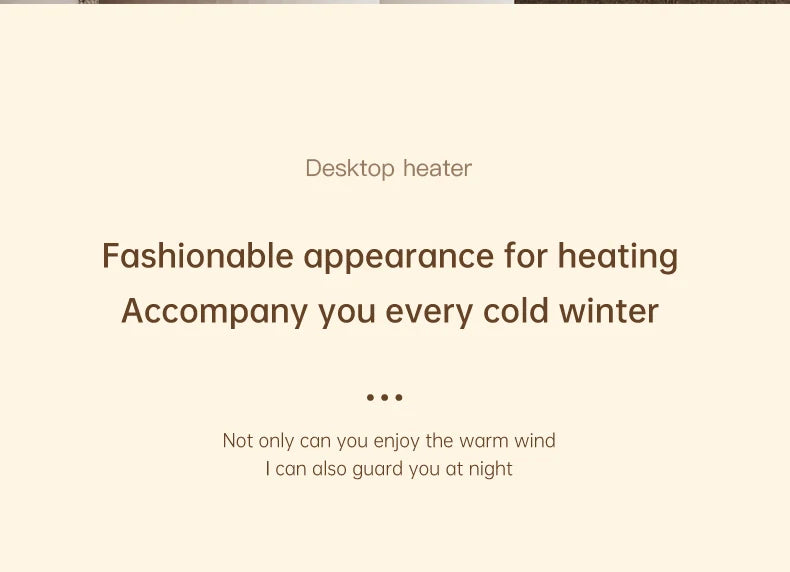 500W Electric Heater Quick Heating Compact 90° Adjustable Angle Portable Desktop Heater Silent Energy Efficient For Home Office