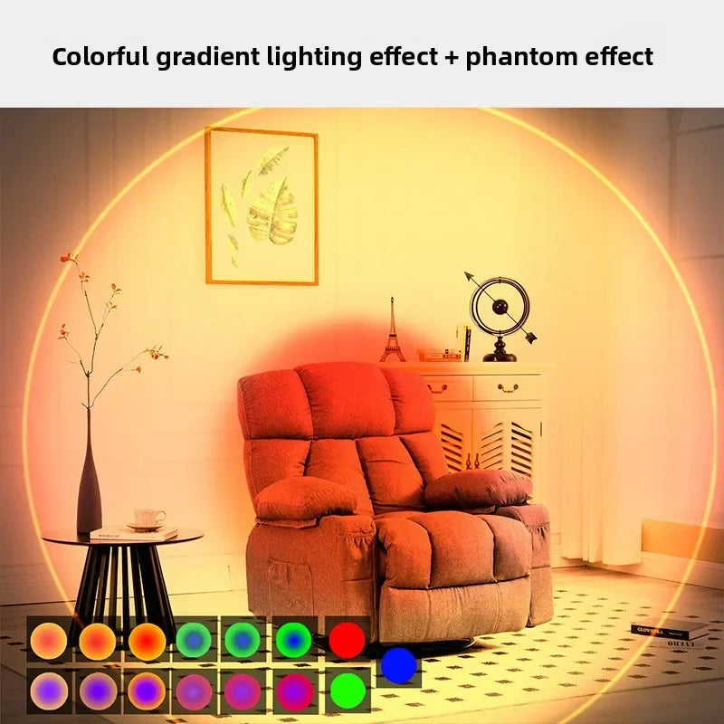 Smart RGB Double-head Wall Light Motion Sensor Magnetic Night Light Rechargeable Spotlight for Bedroom Closet Garden Room Decor