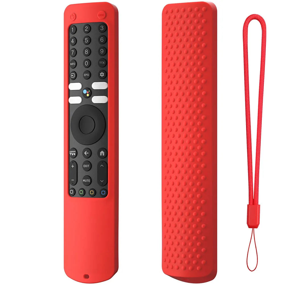 Silicone Case for Xiaomi Ultra HD 4K QLED TV Q2 50" 55" 65" Protective Cover Anti-Drop Protective Sleeve with Anti-lost Lanyard