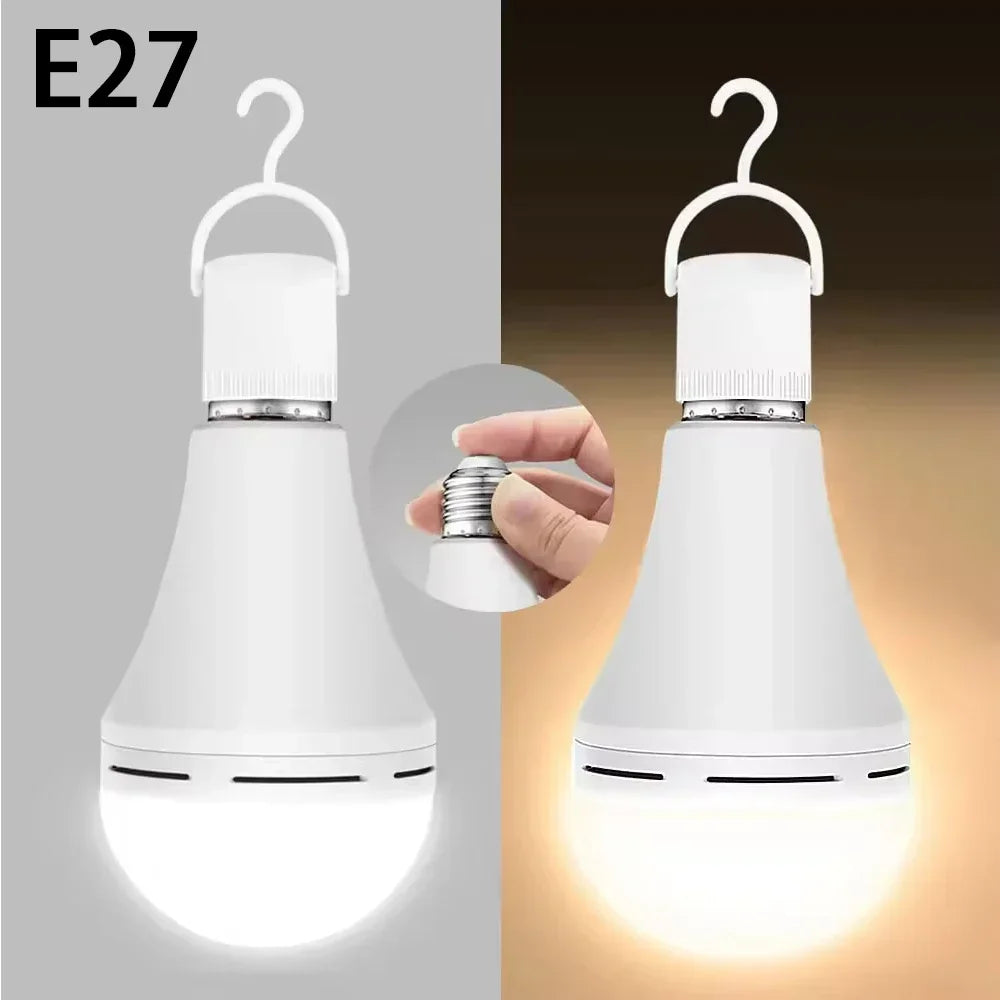 Emergency LED Light Bulb E27 7w 9w 12w 15w Rechargeable 1200mAh Battery 85-265V 110V 220V for Camping Tent Lamp Outdoor Lighting