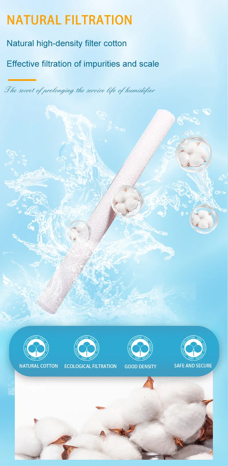 3L Ultrasonic Air Humidifier Cool Mist Humidifier with Night Light and Three Nozzles Quiet USB Aromatic Humidifier for Home