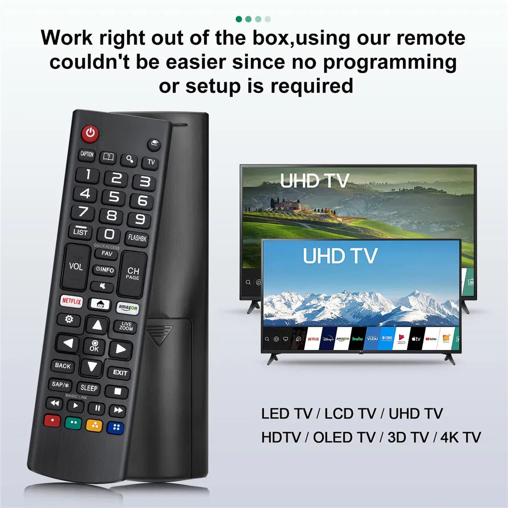 AKB75095307 Universal Remote Control Compatible for LG Smart TV LED OLED LCD UHD HDTV Plasma Magic Webos 3D 4K UHD HDR NanoCell