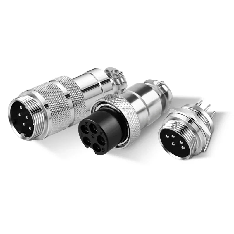 10 sets GX16 metal aviation socket 2/3/4/5/6/7/8/9/10pin electric cable terminal fixed type and butt mobile type Female&male