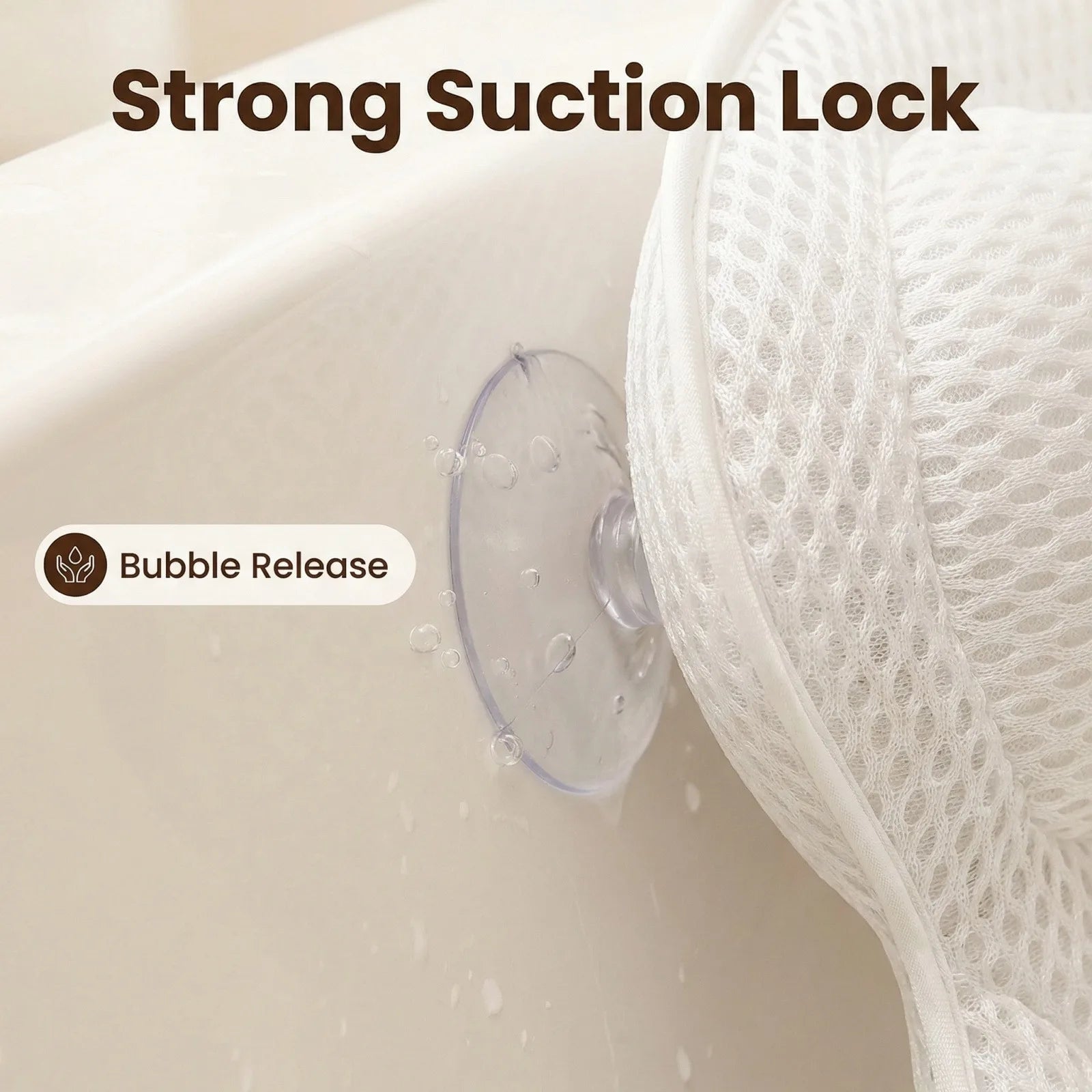 Bathtub Pillow for Tub, Bath Pillow for Neck & Back Support with Strong Suction Cups, Soft Spa Bath Pillow