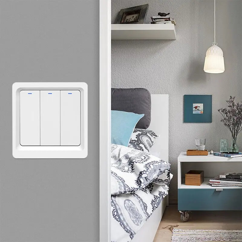 For Apple Homekit Smart Light Switch Panel Switch Remote Control Wall Switches 1/2/3 Gang Smart Home Wifi Switch Works With Siri
