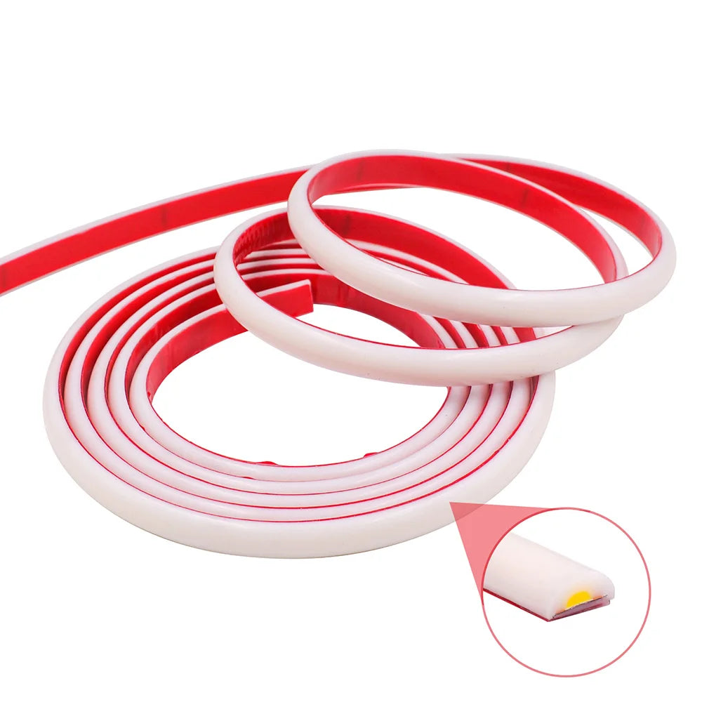 IP68 Waterproof COB LED Neon Strip Light 5m 10m 15m 20m 0.5m 12V 24V 320LED Flexible Tape Silicone Tube Lamp Liner Lighting RA90