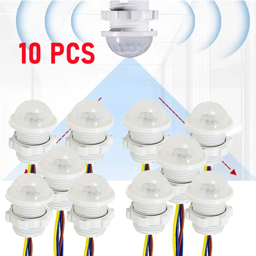 10/8/5/3/1PCS Motion Sensor 110V 220V Smart Switch Pir Infrared Motion Sensor Smart Home Human Body Automatic Sensor Night Lamp
