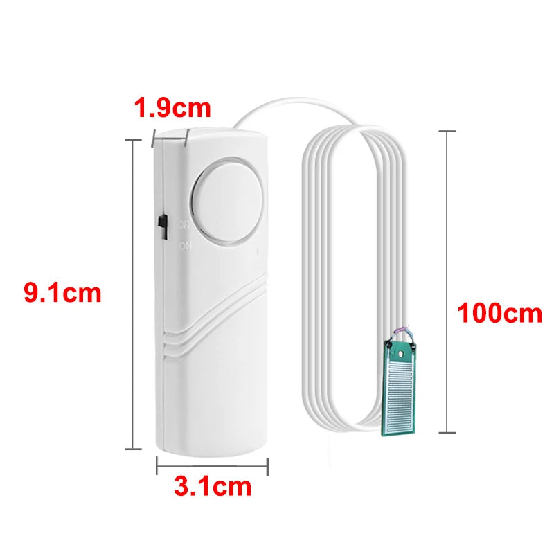 Water Leak Alarm Liquid Leak Detector Flood Overflow Sensor Work 3V Kitchen Bathroom Fish Tank independent Built-in Sound Alarm