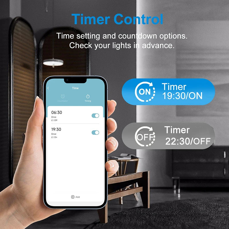 Tuya Smart WiFi Smart Light Switches glass panel No Neutral Wire No capacitor required Remote control Support Alexa Google Home