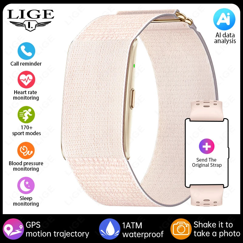 New GPS Trajectory AI Health Bracelet Heart Rate Blood Pressure HRV Monitor Call Reminder Smart Watch Sport Band Fitness Tracker