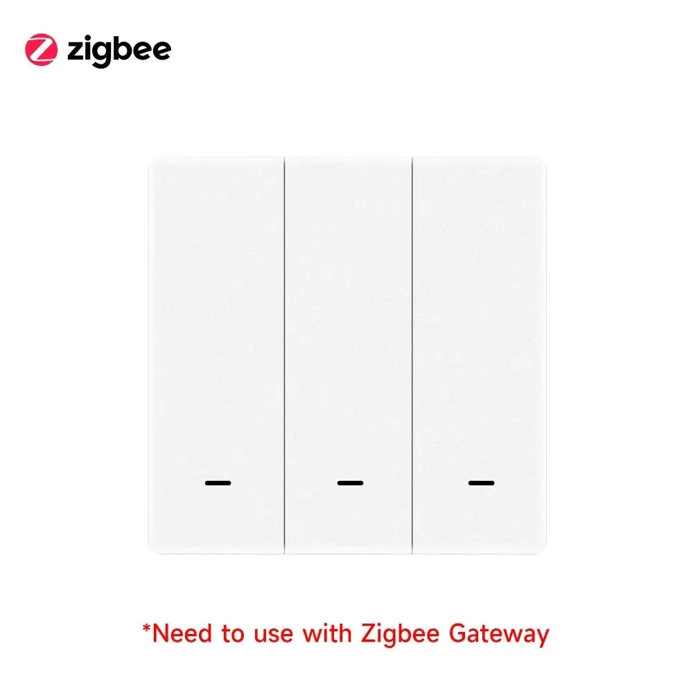 Tuya Zigbee 3.0 Smart Scene Button Switch – 1/2/3/4 Gang Wireless Remote Controller – Works with Smart Life/Tuya App & Home Assi
