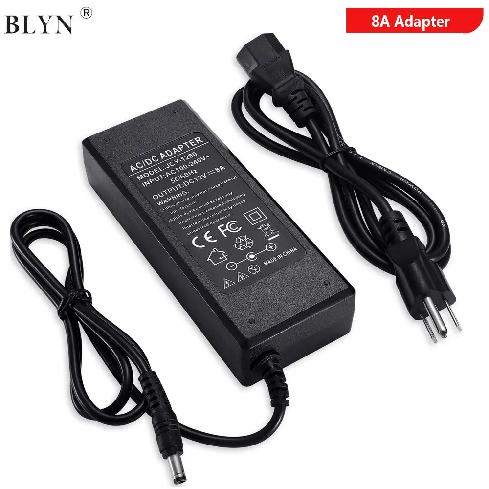 LED Adapter Power Supply DC12V 1A 2A 3A 5A 8A 10A Lighting Transformer 5.5x2.1mm For LED Strip CCTV