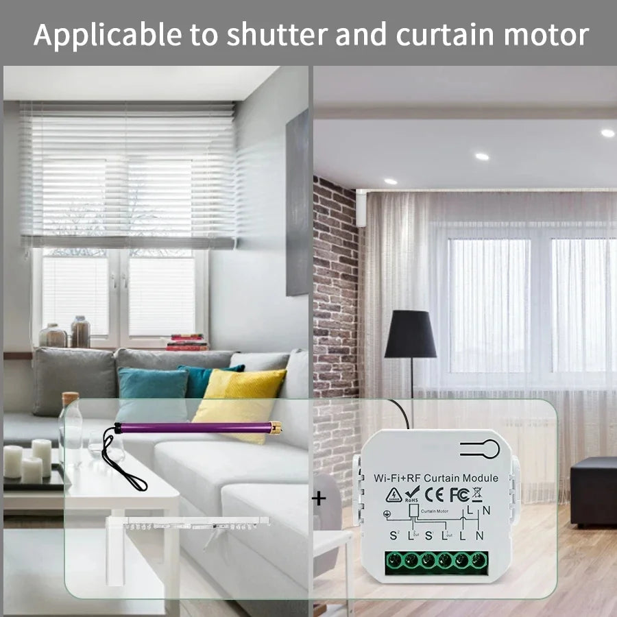 Tuya WiFi Smart Curtain Switch Controller Shutter Shutter Motor Control Smart Life APP Control Alexa Google Home Voice Control