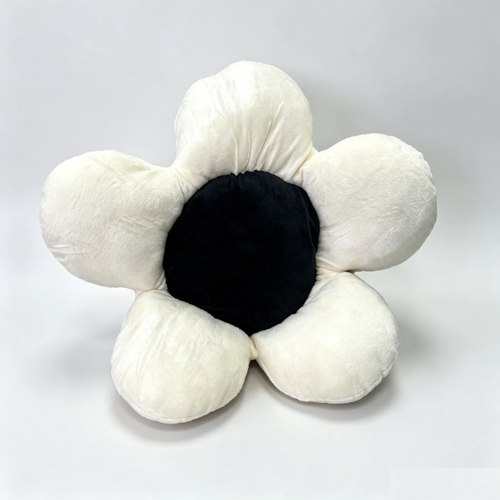 KKJOY Flower Plush Seat Cushion Car Waist Support Pillow Office Nap Backrest Sofa Decor Throw Cushion