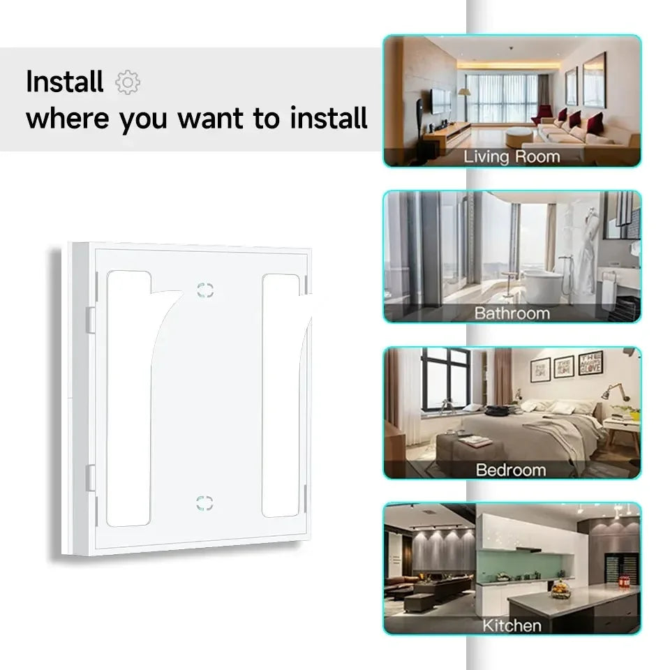 Tuya Zigbee 3.0 Smart Scene Button Switch – 1/2/3/4 Gang Wireless Remote Controller – Works with Smart Life/Tuya App & Home Assi