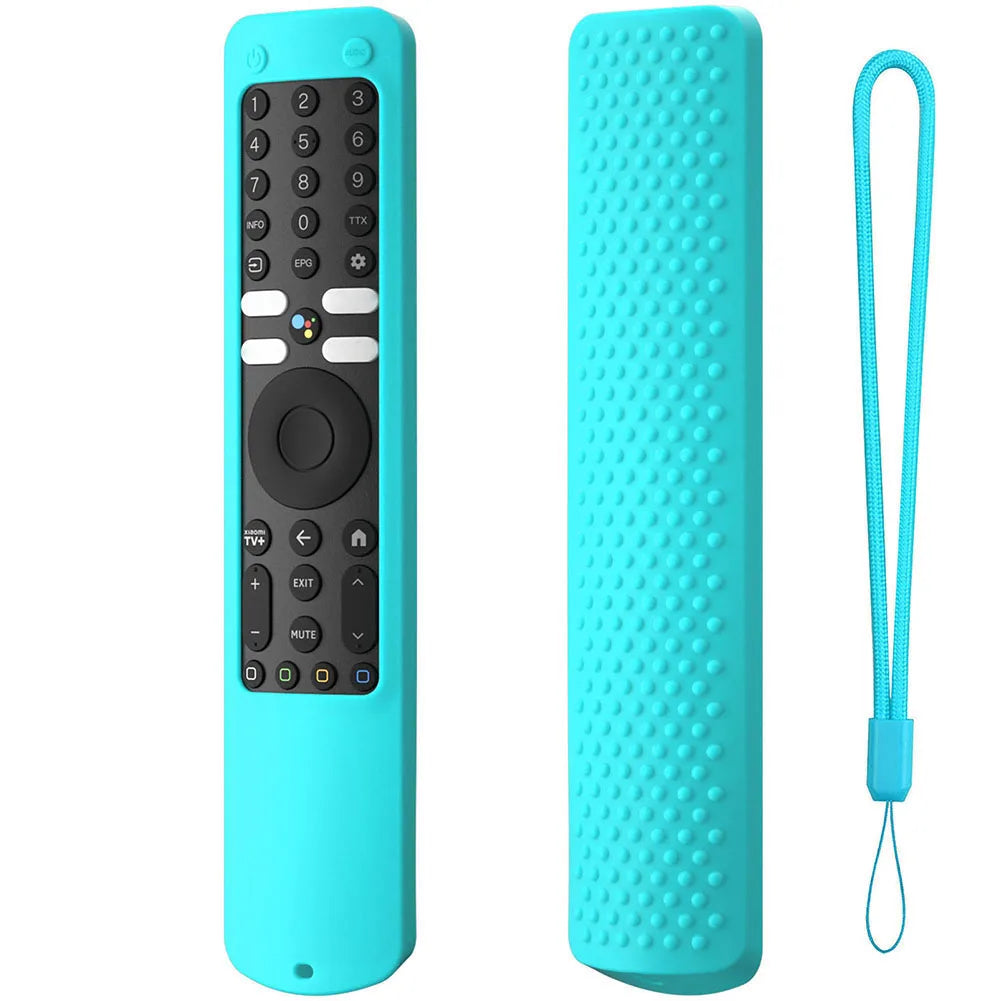 Silicone Case for Xiaomi Ultra HD 4K QLED TV Q2 50" 55" 65" Protective Cover Anti-Drop Protective Sleeve with Anti-lost Lanyard